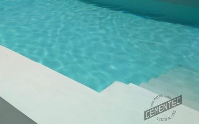 Pools in white microcement: Where magic and design go hand in hand