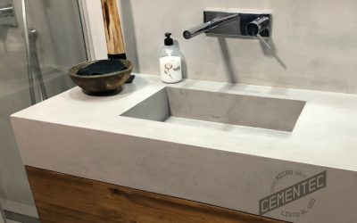 Lavabo de microcemento: Armonía estética y practicidad en tu cuarto de baño