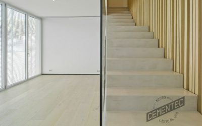 Microcement and wood stairs: Naturalness in every step