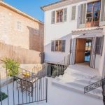 Garden or private terrace covered with non-slip exterior microcement in a house located in Mallorca.